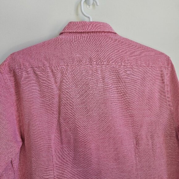 Zara Men's Red/Pink Dress Shirt, Slim Fit, Long Sleeve, Size L - Picture 4 of 13